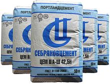 Цемент II/А-Ш 42,5 Н(ПЦ 500-Д20-ПЛ) 50кг со ш.