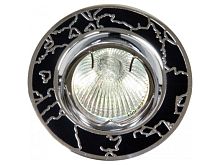Светильник ИВО, Feron, DL2001 ВК/CH, LED-10w GU5.3 MR-16, металл, поворотный, черный/хром