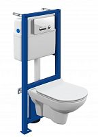Инсталяция 4 в 1 (унитаз CITY NEW C/O,сид-е дюропласт slimlift, инст.LINK PRO кнопка INTERA стекло)