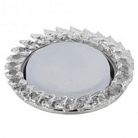 Светильник ИВО, ЭРА, DK84 WH/CH, LED-13w GХ53, хрусталь/металл, декор.прозрачный/хром