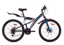 Велосипед BLACK AQUA Mount 1641 D 26" (серый-синий)