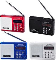 Радиоприемник Perfeo Sound Ranger, УКВ,акк.1000mAh,220V,USB,microSD,дисплей, красный (SV922RED)