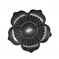 Цветок d55мм, штамп, лён, арт. 5195.02 (1065)