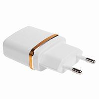 Блок питания REXANT 220V - 5V USB (5V, 2100 mA) белый с золотой полоской,18-2222