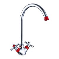 ВЫВОД НЕ ЗАКАЗЫВАТЬ Смеситель для кухни, Decoroom, с кран-буксой, красн, DR51028-Red