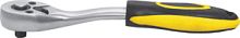 Ключ трещотка FIT 1/2" CrV, черно-желтая прорезин. ручка, 72 зубца 62353