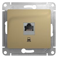 Розетка комп. 1-м RJ45 GLOSSA кат. 5Е титан SchE GSL000481К  к 1063803