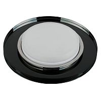 Светильник ИВО, ЭРА, DK80 BK, LED-13w GХ53, хрусталь/металл, черный 