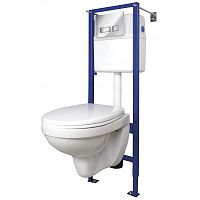 Комплект DELFI DPL EO slim инсталляция VECTOR кнопка ACTIS пластик хром глянцевый(Россия)