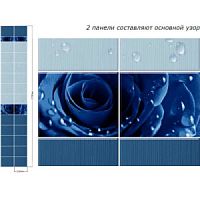 Панель ПВХ 0,25*2,7 Капли росы синий ИДЕАЛ (уп. 12шт)