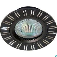 Светильник ИВО, Feron, GS-М393 ВК+SL/ВК, LED-10w GU5.3 MR-16, металл, черный+cеребро/черный.