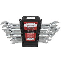 Набор ключей рожковых BARTEX 6-17 мм 6 шт. Матовый хром, CrV сталь 169992