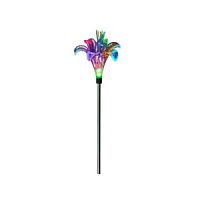 Uniel св-к на солн.батарее 1LED RGB h=81см сталь/пластик USL-S-104/MT810 Lily,  в коробке