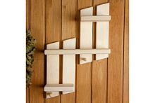 Полка "Ступенька" 2 крючка 10 × 46 × 64см, липа "Добропаровъ" 1280128