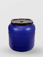 Бочка 150л пищ с крышкой, резьба, кран Румыния