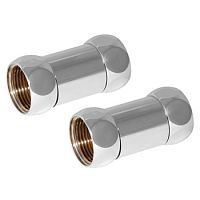 Соединение прямое д/полотенцесушителя 1"х3/4" г/г хром (2 шт)