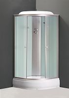 ДК EvaGold F103WS (100*100, средн.под., рифл. стек., белая стен., хром матовый проф. 3к)